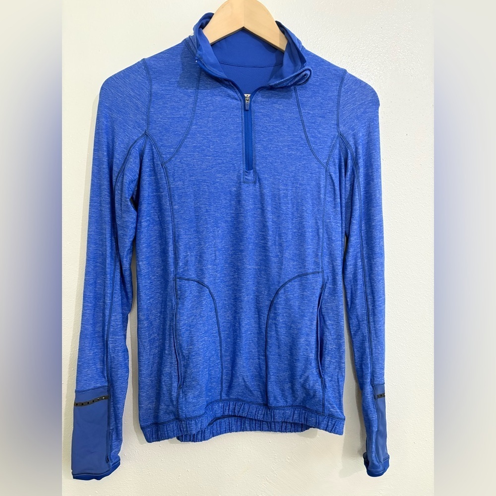 Lululemon Pace Pusher 1/2 Zip in Blue Size 4